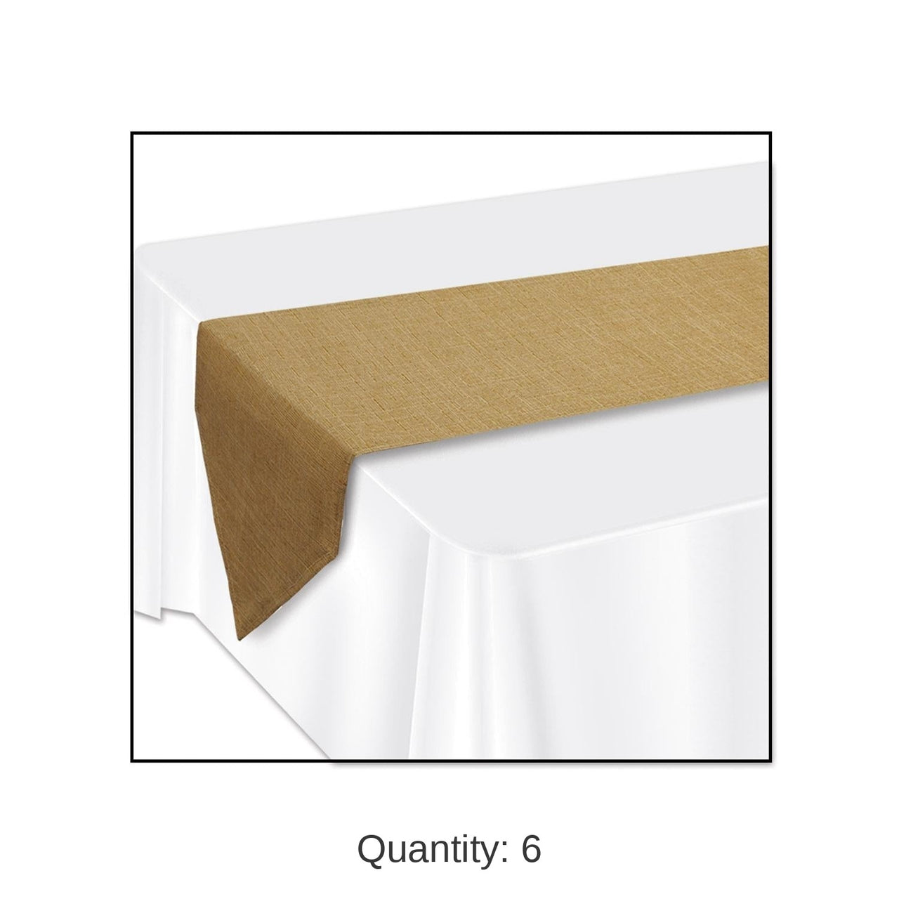 6 Pack Bulk Faux BurlapParty Table Runner