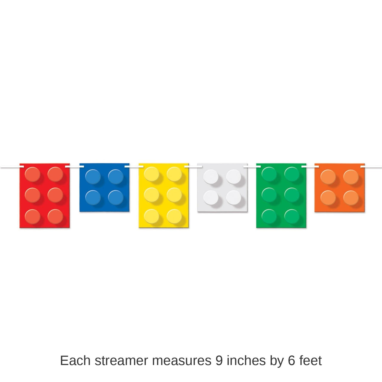 12 Pack Bulk Building Blocks Party Streamer