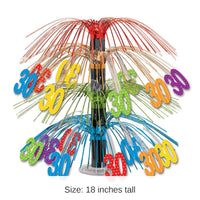 6 Pack Bulk 30th Birthday Party Cascade Centerpiece