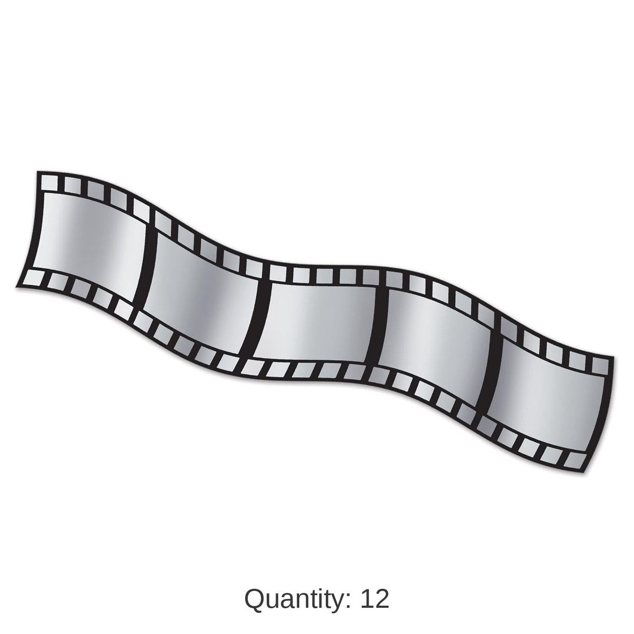12 Pack Bulk 25 ft Roll of Filmstrip Metallic Party Decorating Material