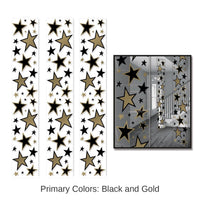 36 Pack Bulk Star Party Panels Black and Gold