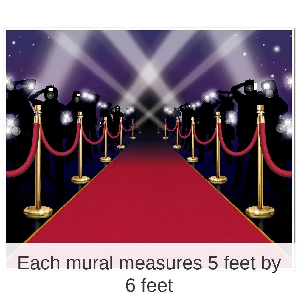 6 Pack Bulk Red Carpet Insta-Mural Party Photo Op