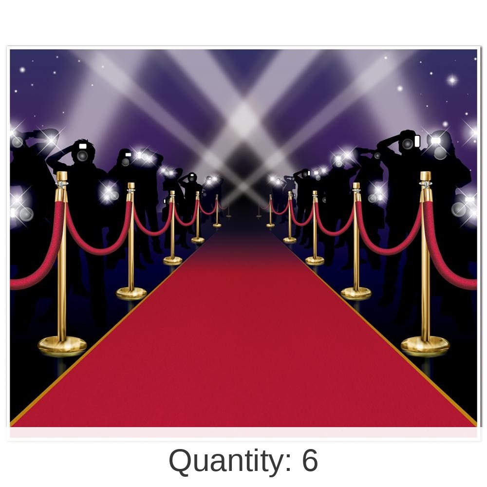 6 Pack Bulk Red Carpet Insta-Mural Party Photo Op