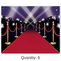 6 Pack Bulk Red Carpet Insta-Mural Party Photo Op