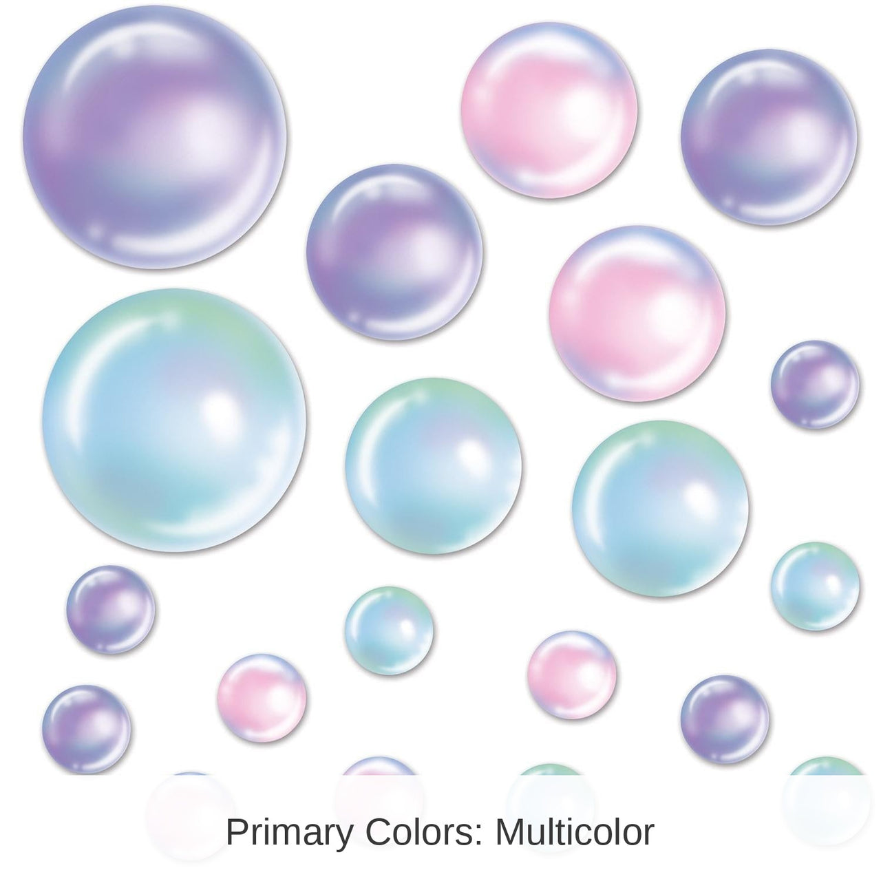 240 Pack Bulk Bubble Party Cutouts