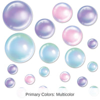 240 Pack Bulk Bubble Party Cutouts