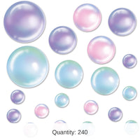 240 Pack Bulk Bubble Party Cutouts