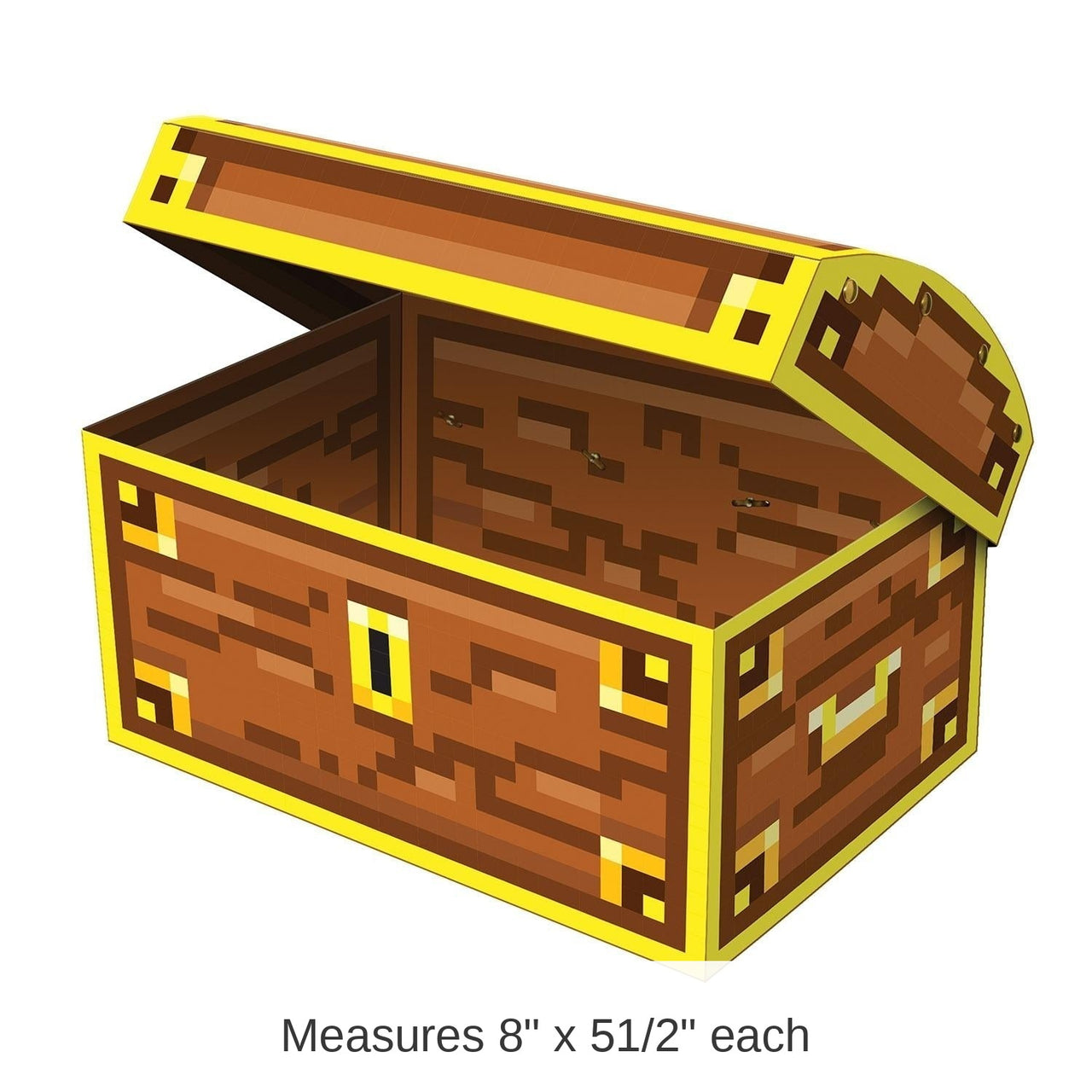12 Pack Bulk 8-Bit Treasure Chest Party Decoration