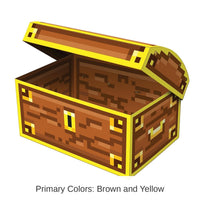 12 Pack Bulk 8-Bit Treasure Chest Party Decoration