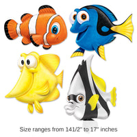48 Pack Bulk 16.75 Inch- Under The Sea Fish Party Cutouts