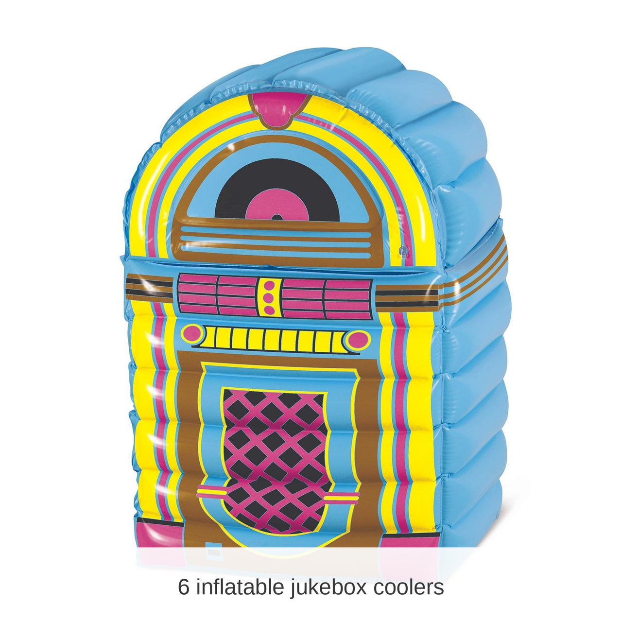 6 Pack Bulk Inflatable Jukebox Party Cooler