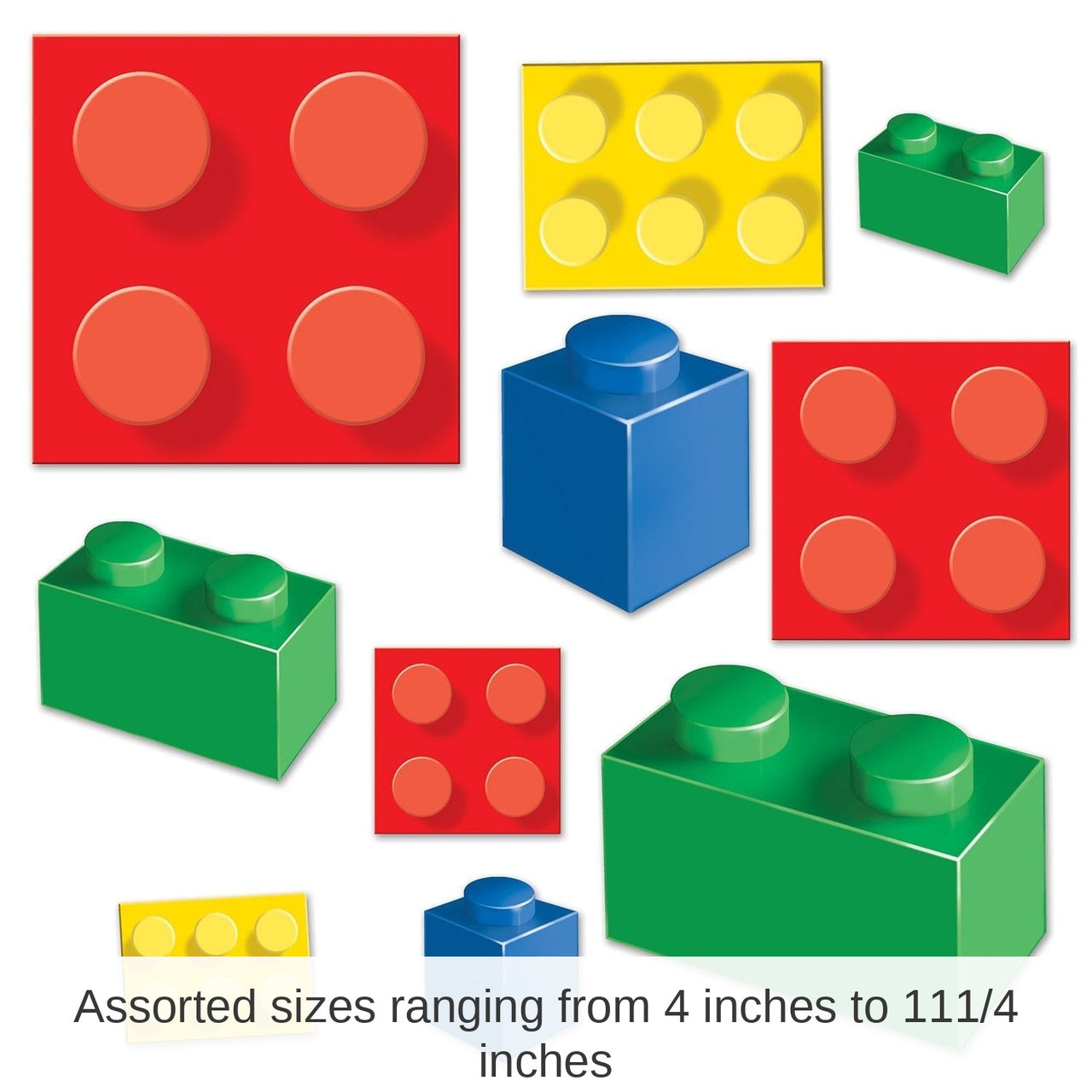 240 Pack Bulk Building Block Party Cutouts