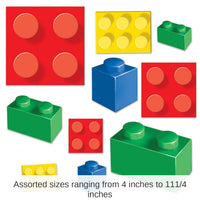 240 Pack Bulk Building Block Party Cutouts