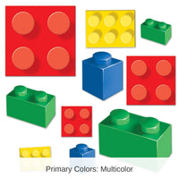 240 Pack Bulk Building Block Party Cutouts