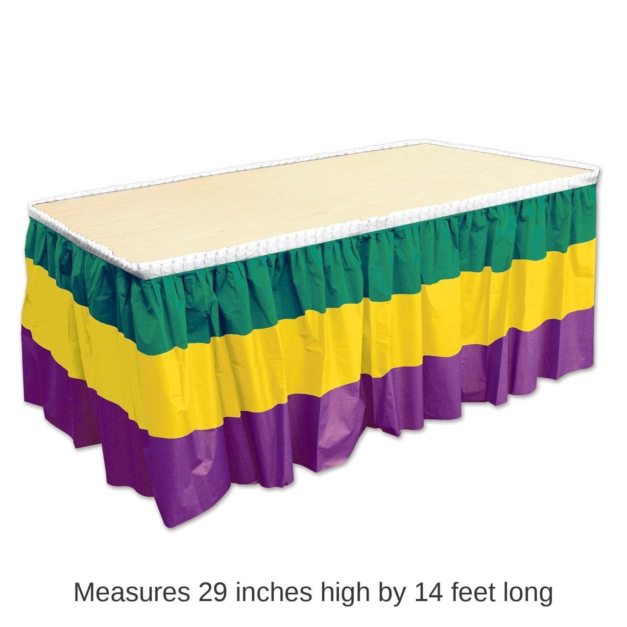 6 Pack Bulk Mardi Gras Table Skirting