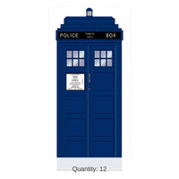 12 Pack Bulk Police Call Box Party Plastic Door Cover