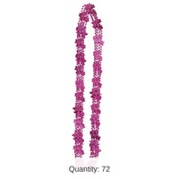 72 Pack Bulk Luau Party Flamingo/Hibiscus Bead Necklaces