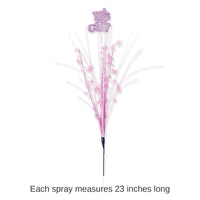 12 Pack Bulk Gltrd It's A Girl Metallic Star Spray