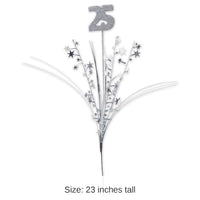 12 Pack Bulk Glittered 25th Anniversary Metallic Star Spray