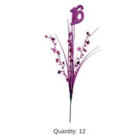 12 Pack Bulk Glittered 16th Birthday Party Metallic Star Spray