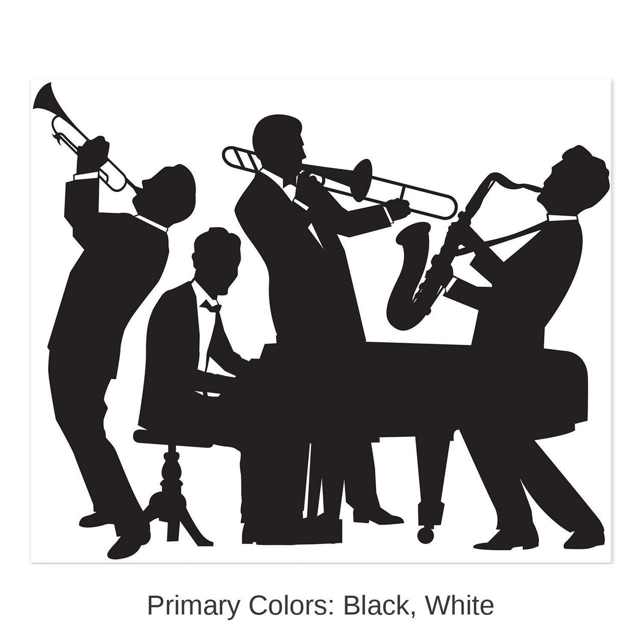 6 Pack Bulk Roaring 20's Jazz Band Party Insta-Mural