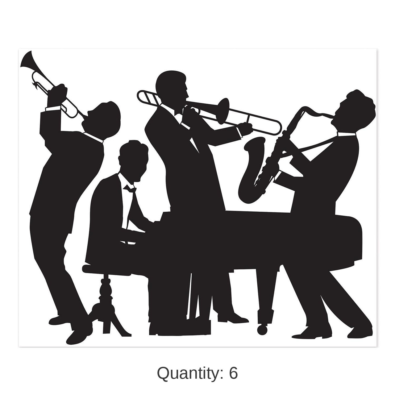 6 Pack Bulk Roaring 20's Jazz Band Party Insta-Mural