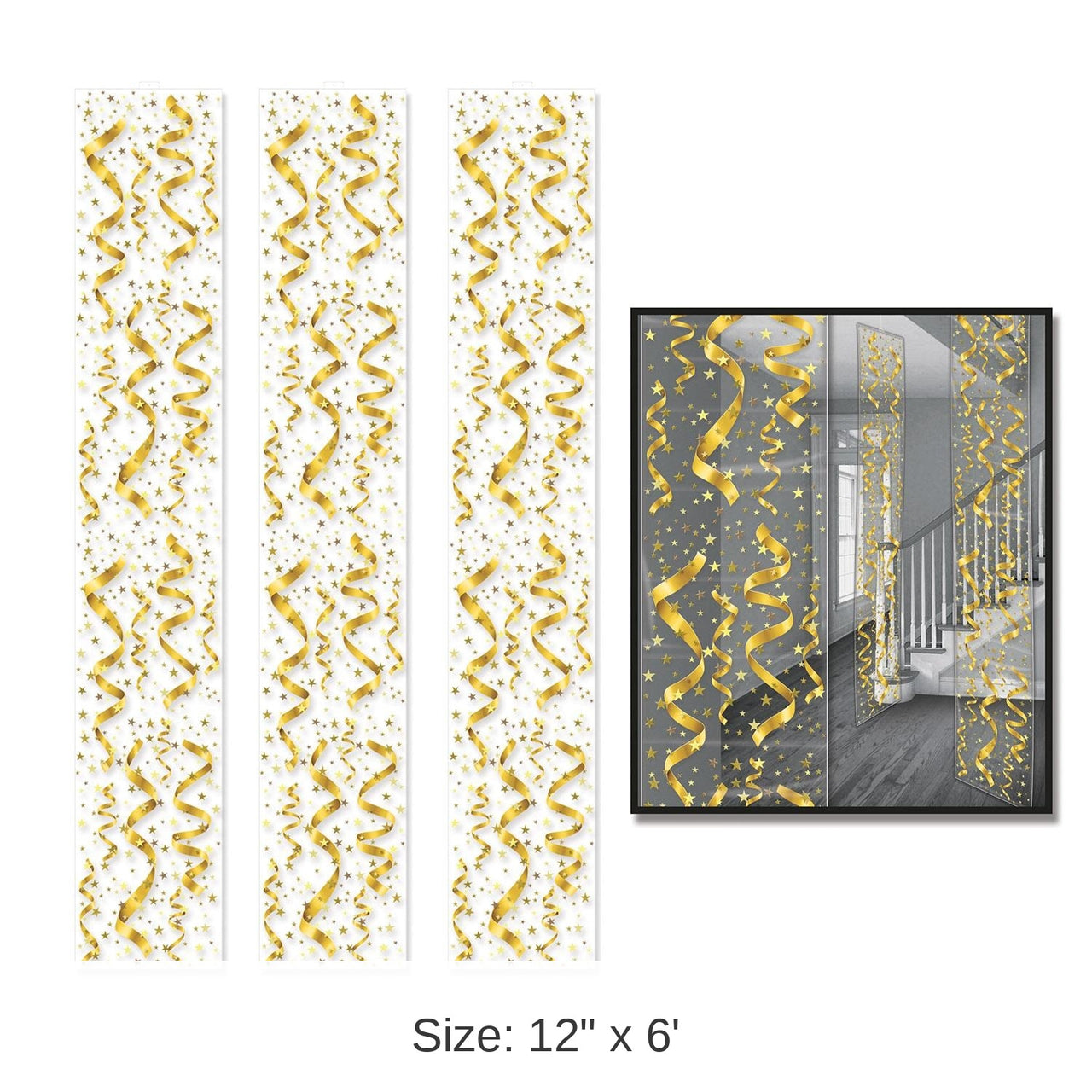36 Pack Bulk New Year's Eve Serps/Confetti Party Panels