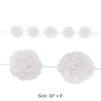 6 Pack Bulk Tissue Flower Garland - white
