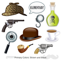 144 Pack Bulk Sherlock Holmes Party Photo Fun Signs
