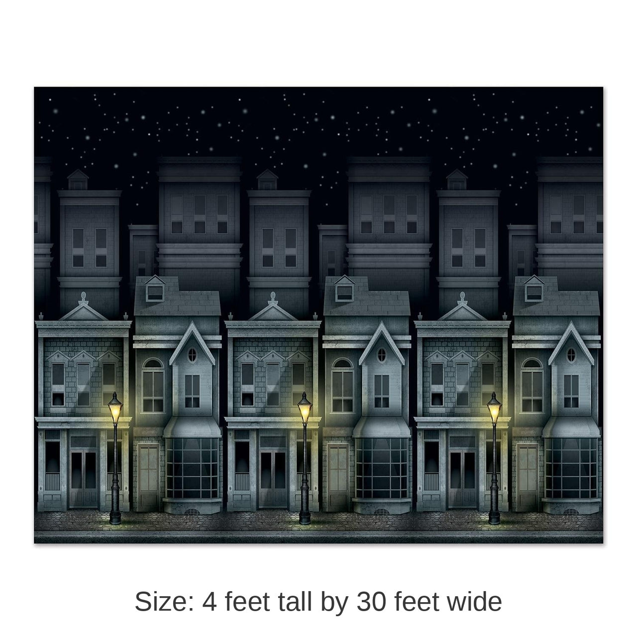 6 Pack Bulk Victorian Townscape Party Backdrop