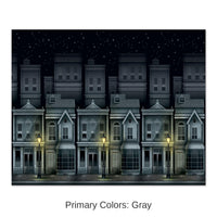 6 Pack Bulk Victorian Townscape Party Backdrop