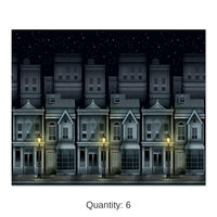 6 Pack Bulk Victorian Townscape Party Backdrop