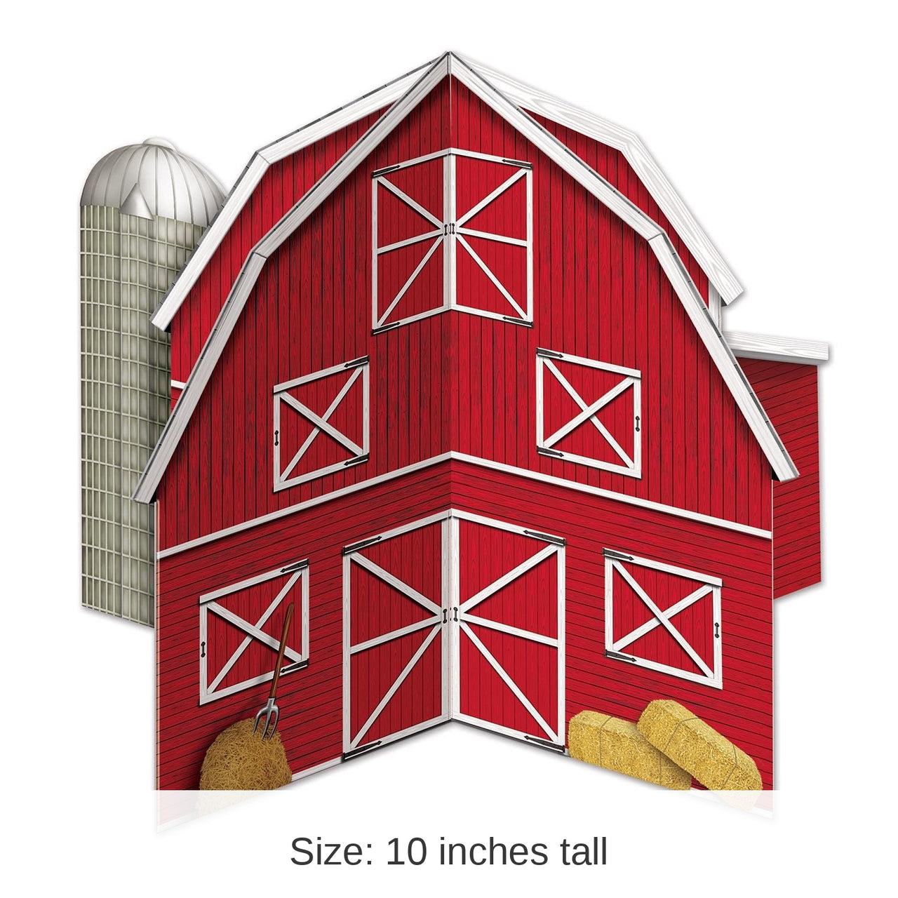 12 Pack Bulk 3-D Barn Party Centerpiece