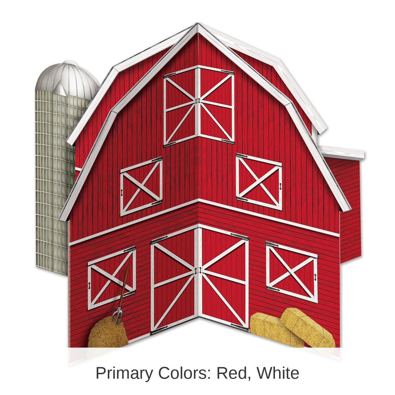 12 Pack Bulk 3-D Barn Party Centerpiece
