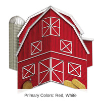 12 Pack Bulk 3-D Barn Party Centerpiece