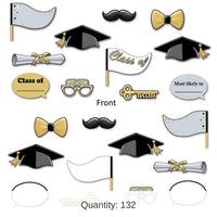 132 Piece Bulk Graduation Party Photo Fun Signs
