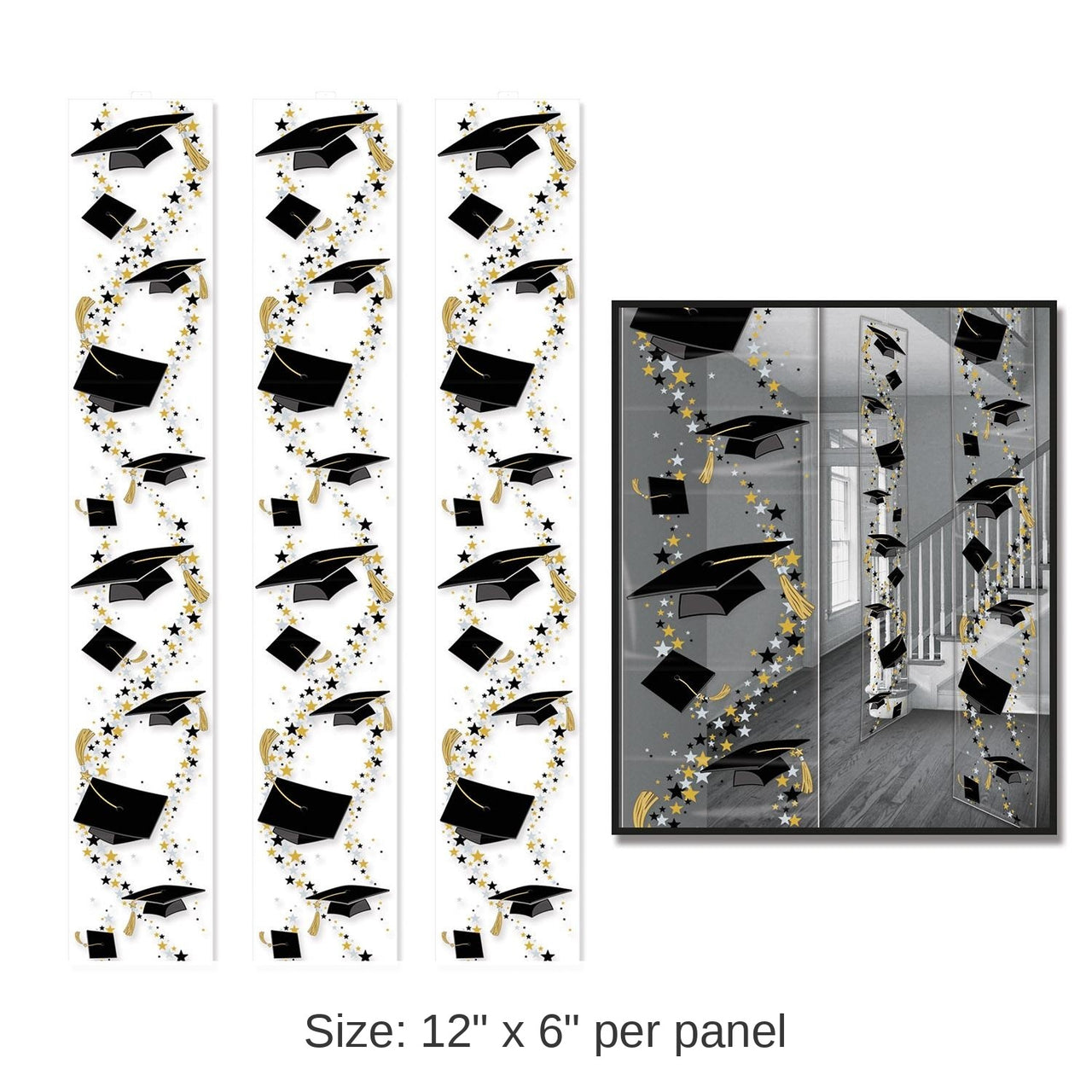 36 Pack Bulk Grad Caps Graduation Party Panels