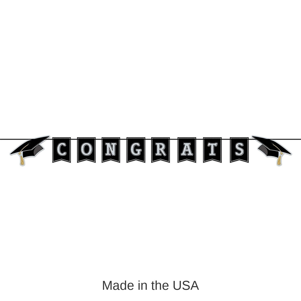 12 Pack Bulk Congrats Grad Graduation Party Streamer