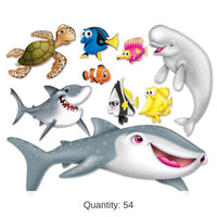 54 Piece Bulk Under The Sea Party Props