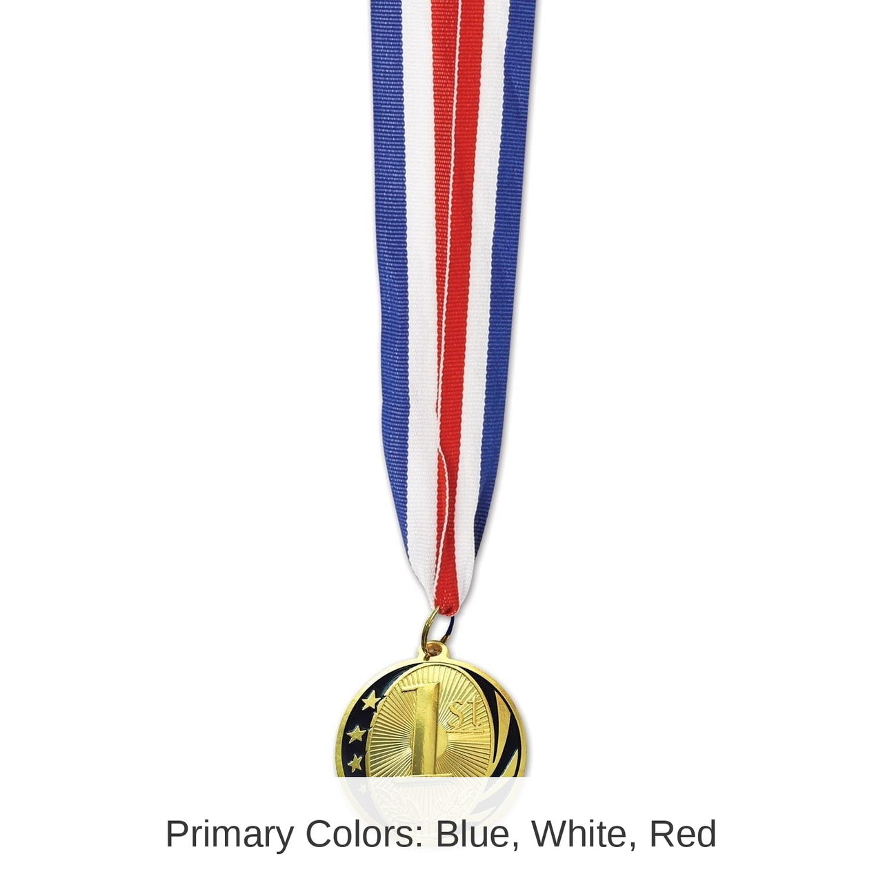 12 Pack Bulk 1st Place Medal with Ribbon - gold