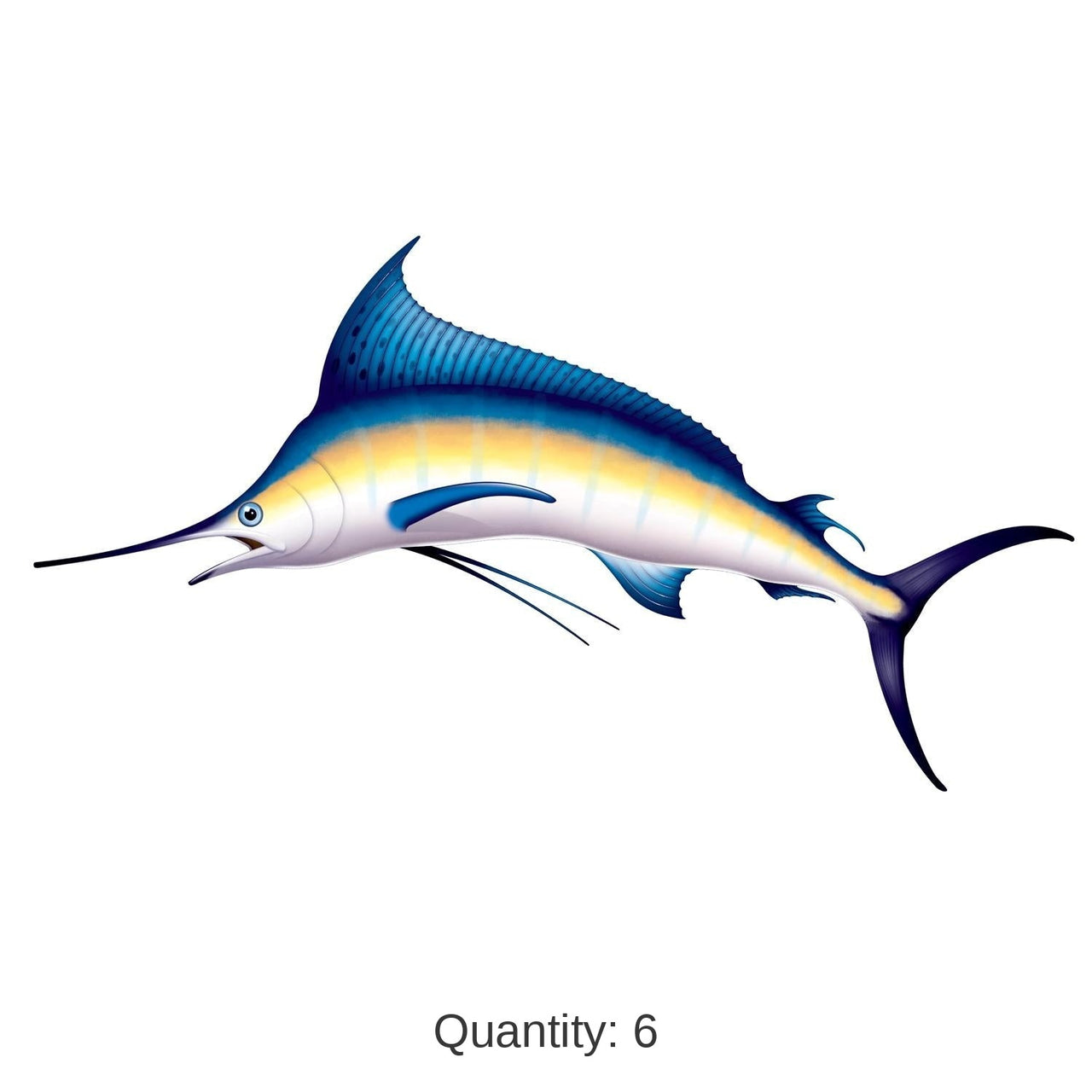 6 Pack Bulk Luau Party Marlin Prop