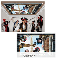 6 Pack Bulk Pirate Party Insta-View Decoration