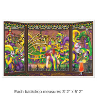6 Pack Bulk Mardi Gras Insta-View Decoration