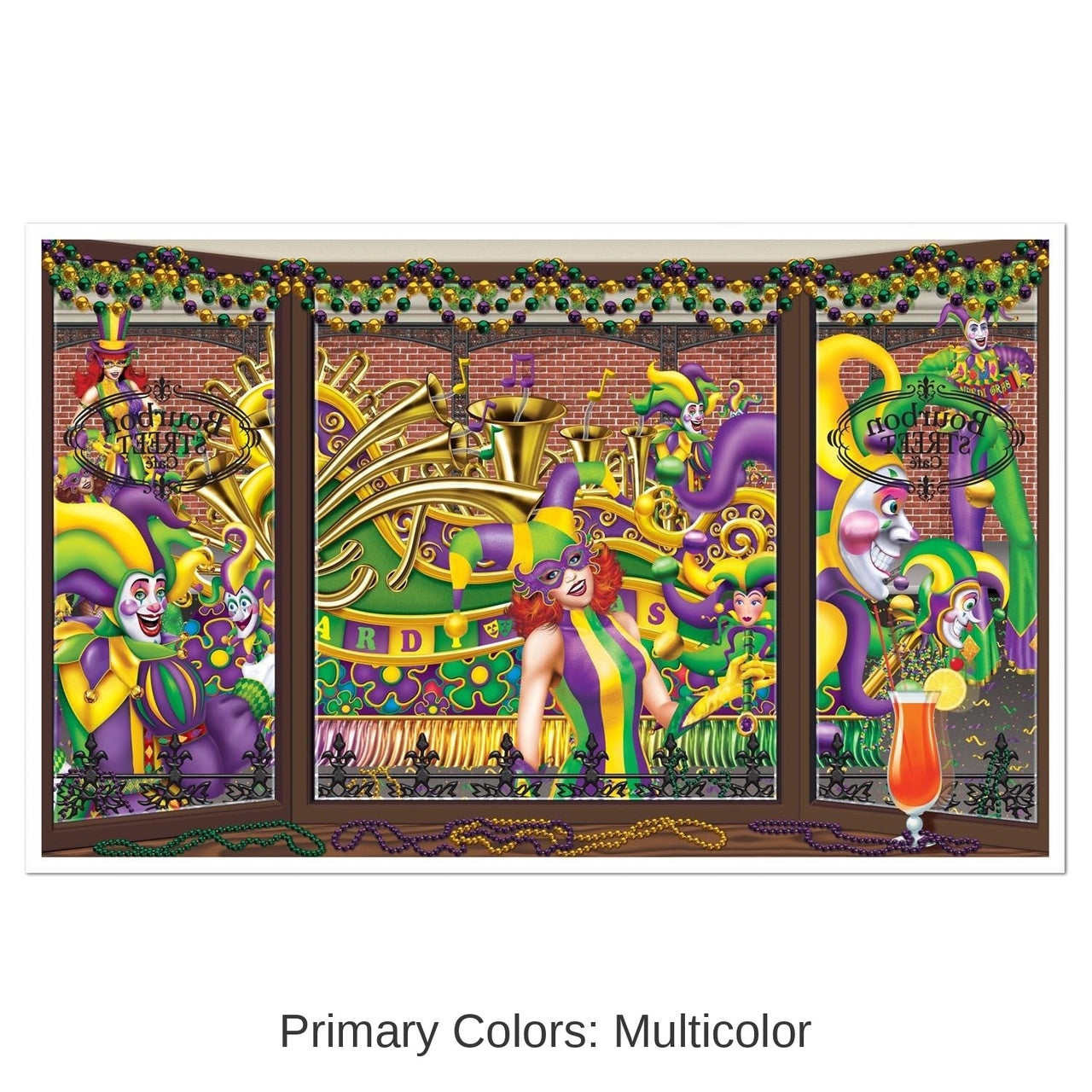 6 Pack Bulk Mardi Gras Insta-View Decoration