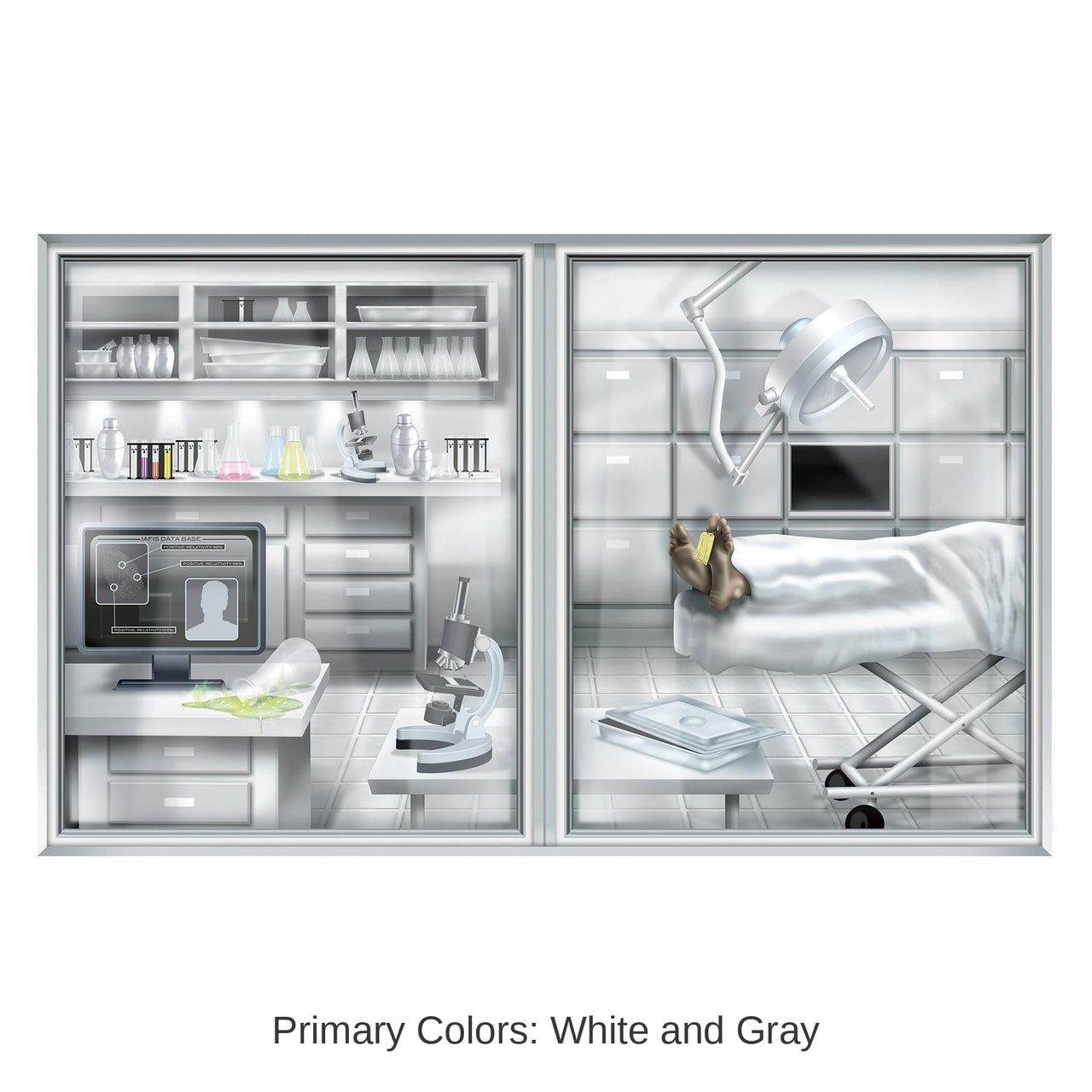 6 Pack Bulk PSI Laboratory/Morgue Party Insta-View Decoration