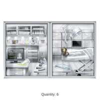 6 Pack Bulk PSI Laboratory/Morgue Party Insta-View Decoration