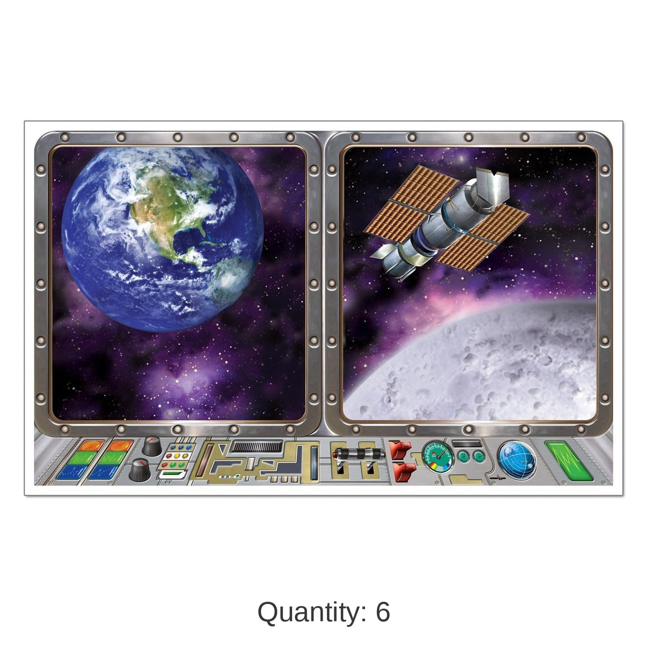 6 Pack Bulk Galaxy Party Insta-View Decoration