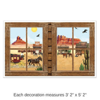 6 Pack Bulk Western Party Insta-View Decoration