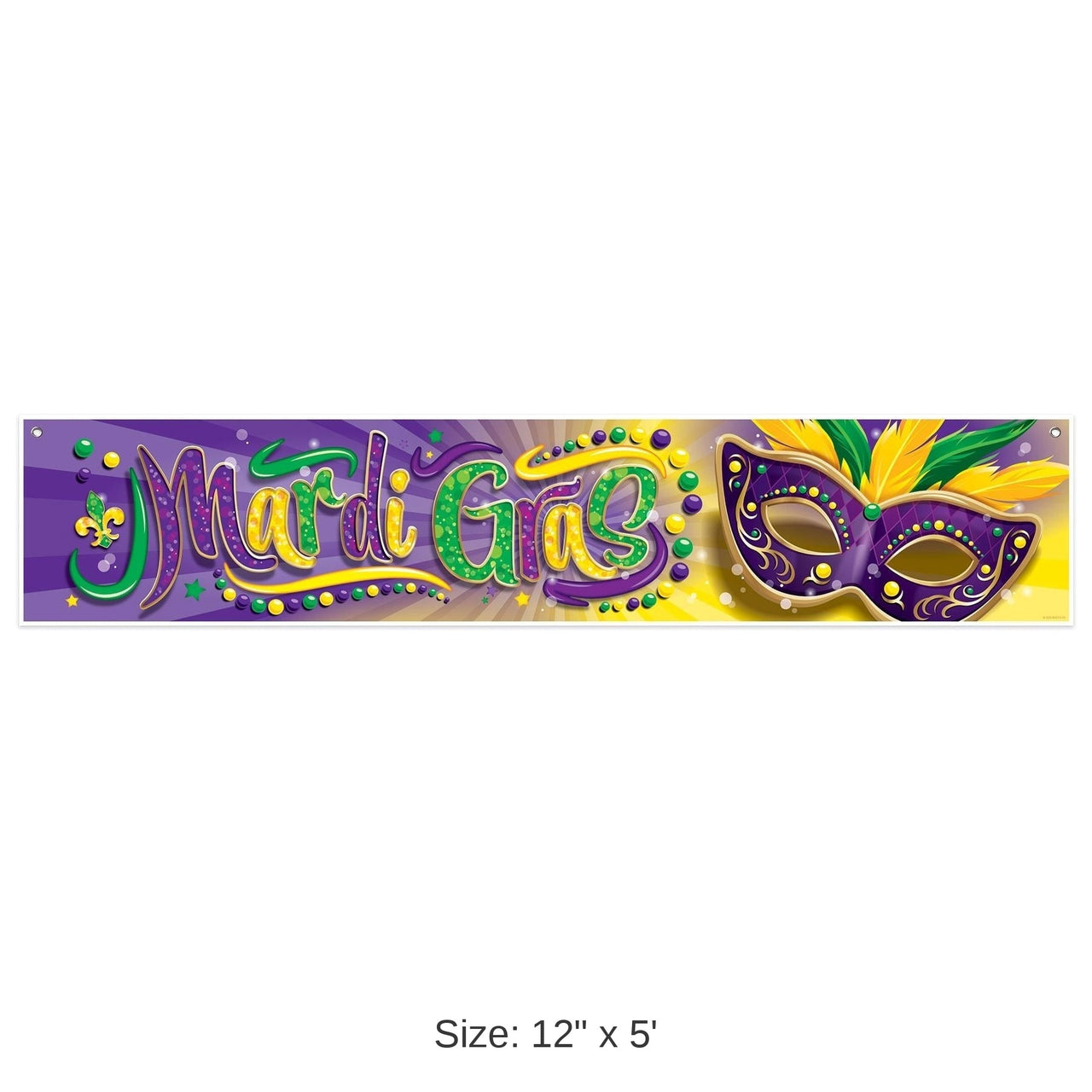 12 Pack Bulk Mardi Gras Banner