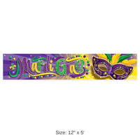 12 Pack Bulk Mardi Gras Banner